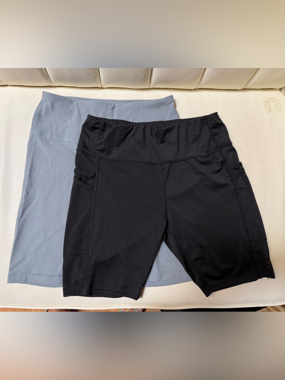 Set of 2 Black and Grey Bike Shorts
